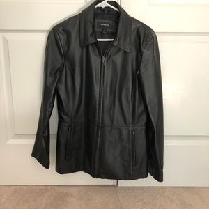 Black leather jacket great condition.